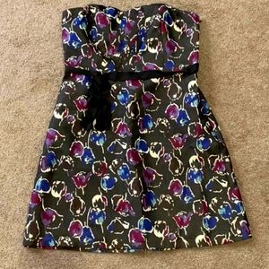 American Eagle Floral Strapless Dress